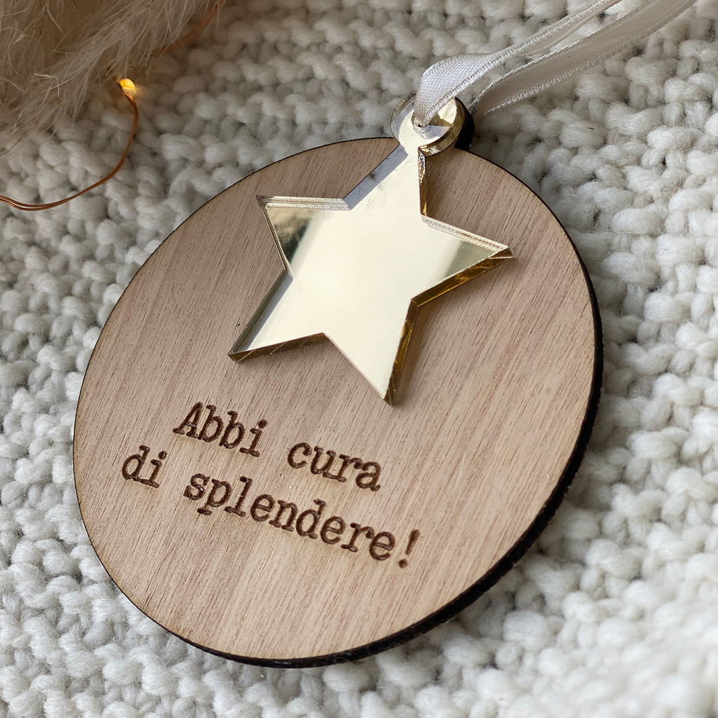 Pallina "Frasi Stella Minimal"