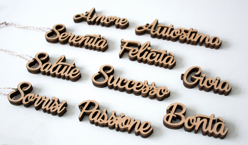 10 Scritte/Segnaposto beneauguranti