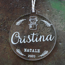 Carica l&#39;immagine nel visualizzatore di Gallery, Pallina di Natale &quot;Nome&quot; in Plexiglass Personalizzata
