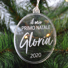 Carica l&#39;immagine nel visualizzatore di Gallery, Pallina di Natale in legno o plexiglass Personalizzata
