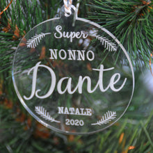 Carica l&#39;immagine nel visualizzatore di Gallery, Pallina di Natale &quot;Super&quot; in Plexiglass o Legno Personalizzata
