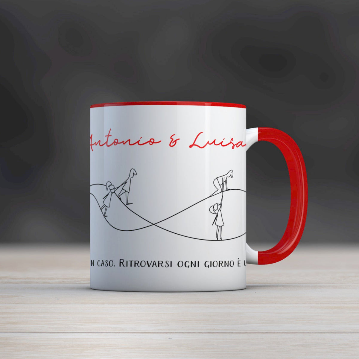 Mug "Cammino assieme" con dedica personalizzata